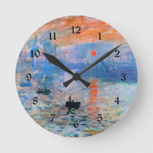 Monet - Impression, Sunrise Round Clock