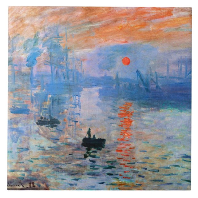 Monet - Impression, Sunrise Tile (Front)