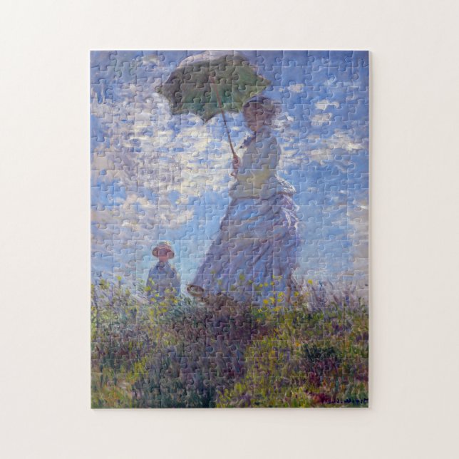 Monet Impressionist People Woman with a Parasol Co Jigsaw Puzzle (Vertical)