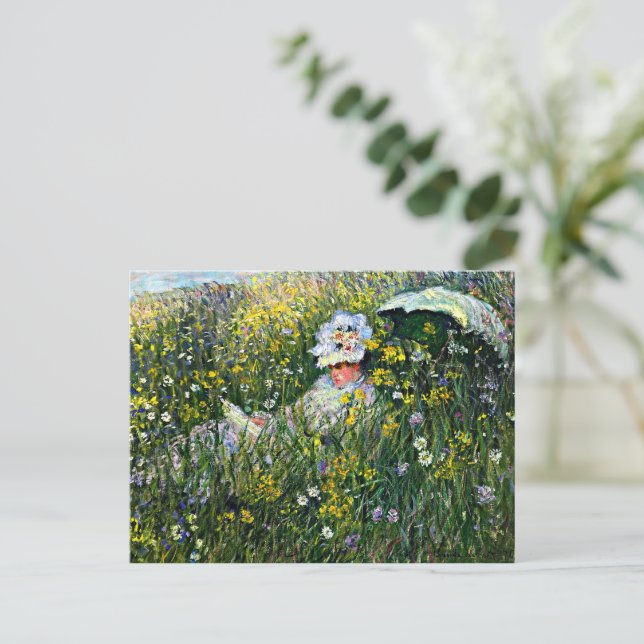 Monet - In the Meadow Postcard (Standing Front)