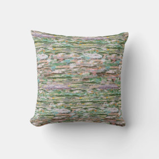 Monet Inspired Lily Pond Reflections Throw Pillow