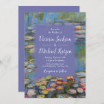 Monet Inspired Water Lilies Wedding Invitation<br><div class="desc">Elegant Monet French Impressionist Water Lily invitation . This one is for a wedding,  but you can change the wording to fit your needs. Wonderful for an elegant wedding! Colours of lavender Purple,  blue,  green,  pink,  red and yellow.</div>