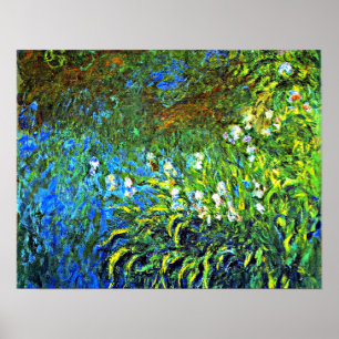 Monet - Iris at the Sea Rose Pond Poster