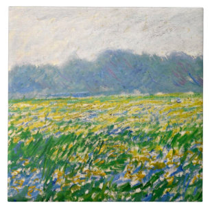 Monet - Iris field at Giverny Tile