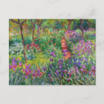 Monet Iris Garden at Giverny Postcard<br><div class="desc">Monet Iris Garden at Givern postcard. Oil painting on canvas 1899. The Iris Garden at Giverny represents one of monet’s most colourful and beloved flower paintings. The vibrant use of purples, reds, greens and blues makes this one of the most dynamic impressionist pieces from this rich period in Monet’s career....</div>