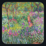 Monet Iris Garden at Giverny Stickers<br><div class="desc">Monet Iris Garden at Giverny stickers. Oil painting on canvas 1899. The Iris Garden at Giverny represents one of monet’s most colourful and beloved flower paintings. The vibrant use of purples, reds, greens and blues makes this one of the most dynamic impressionist pieces from this rich period in Monet’s career....</div>