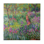 Monet Iris Garden at Giverny Tile<br><div class="desc">Monet Iris Garden at Giverny tile. Oil painting on canvas 1899. The Iris Garden at Giverny represents one of monet’s most colourful and beloved flower paintings. The vibrant use of purples, reds, greens and blues makes this one of the most dynamic impressionist pieces from this rich period in Monet’s career....</div>