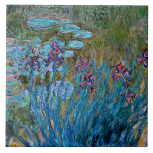 Monet - Irises and Water-Lilies Tile