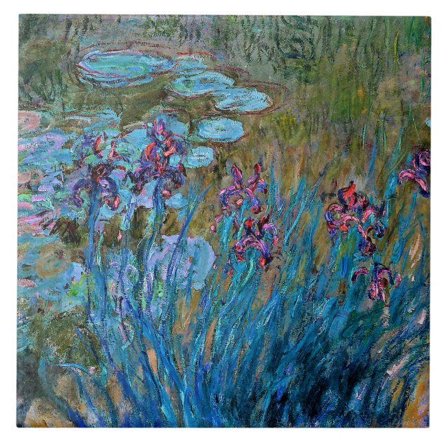 Monet - Irises and Water-Lilies Tile (Front)