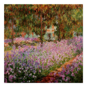 Monet - Irises in Monet's Garden Poster