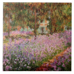 Monet - Irises in Monet's Garden Tile