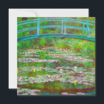Monet Japanese Bridge and Water Lilies Invitation<br><div class="desc">Card featuring Claude Monet’s oil painting of a Japanese bridge and flowers. Beautiful water lilies and bridge inspired by the artist’s garden and pond in Giverny. A great Monet gift for fans of impressionism and French art.</div>