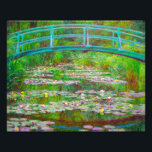 Monet Japanese Bridge and Water Lilies Photo Print<br><div class="desc">Photo Print featuring Claude Monet’s oil painting of a Japanese bridge and flowers. Beautiful water lilies and bridge inspired by the artist’s garden and pond in Giverny. A great Monet gift for fans of impressionism and French art.</div>