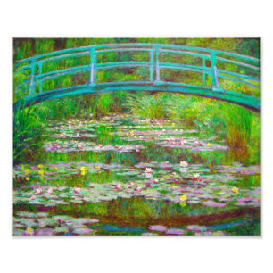 Monet Japanese Bridge and Water Lilies Photo Print