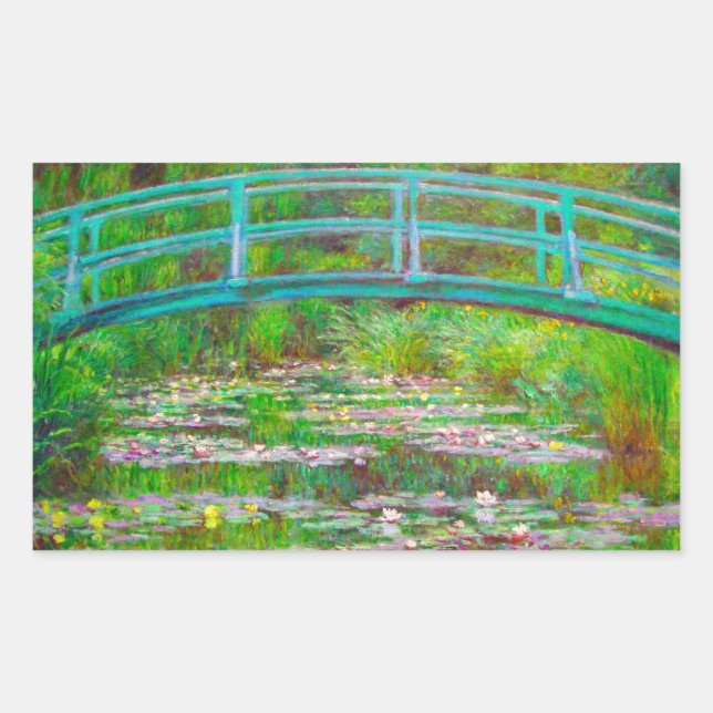 Monet Japanese Bridge and Water Lilies Sticker (Front)