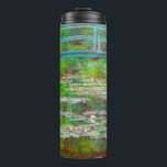 Monet Japanese Bridge and Water Lilies Thermal Tumbler<br><div class="desc">Thermal Tumbler featuring Claude Monet’s oil painting of a Japanese bridge and flowers. Beautiful water lilies and bridge inspired by the artist’s garden and pond in Giverny. A great Monet gift for fans of impressionism and French art.</div>