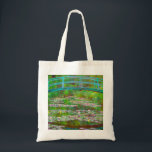 Monet Japanese Bridge and Water Lilies Tote Bag<br><div class="desc">Tote Bag featuring Claude Monet’s oil painting of a Japanese bridge and flowers. Beautiful water lilies and bridge inspired by the artist’s garden and pond in Giverny. A great Monet gift for fans of impressionism and French art.</div>