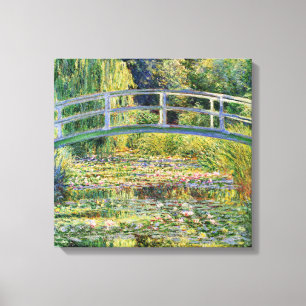 Monet Japanese Bridge with Water Lilies Canvas Print