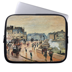 Monet - Le Pont Neuf, Impressionist painting Laptop Sleeve