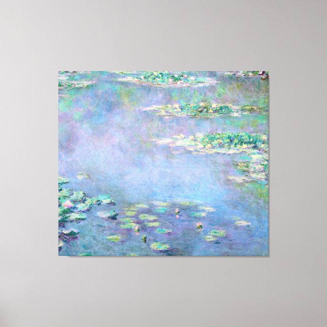 Monet Les Nympheas Water Lilies Fine Art Canvas Print (Front)
