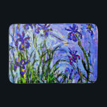 Monet - Lilac Irises Bath Mat<br><div class="desc">Claude Monet fine art painting,  Lilac Irises.</div>