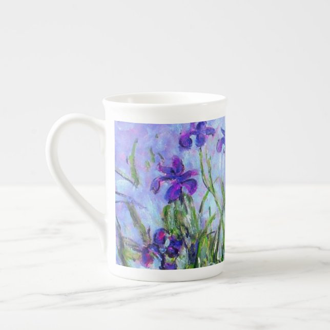 Monet Lilac Irises Bone China Mug (Left)