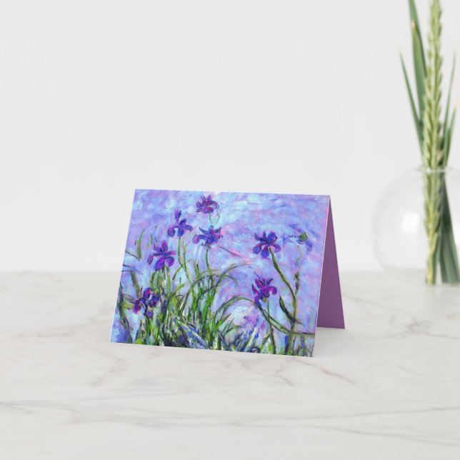 Monet Lilac Irises Card (Front)