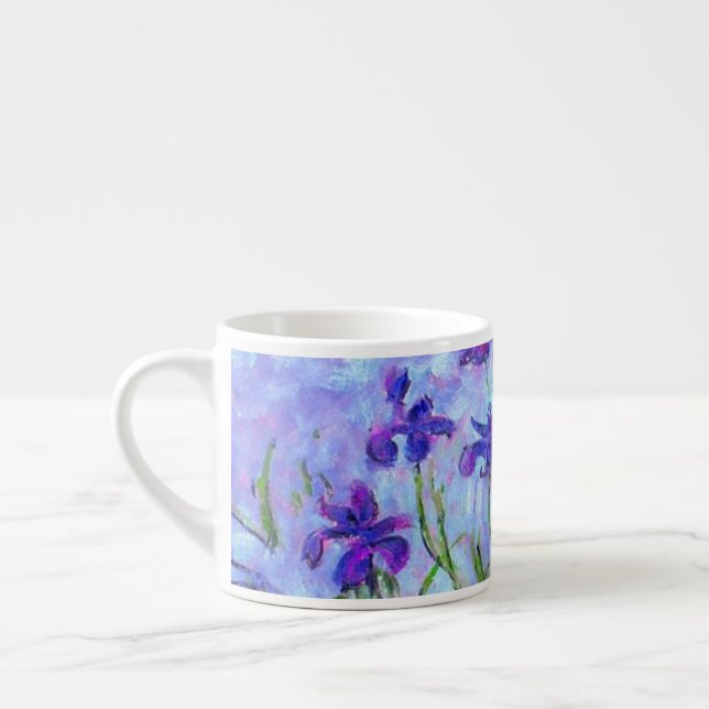 Monet Lilac Irises Espresso Cup (Left)