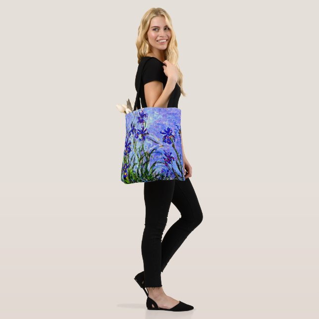 Monet - Lilac Irises, famous painting, Tote Bag (On Model)