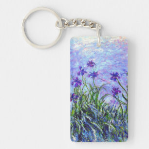 Monet Lilac Irises Keychain