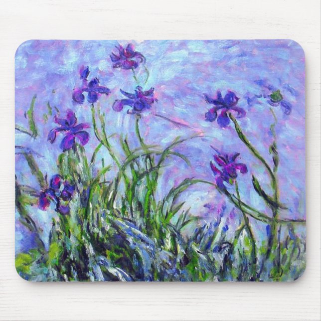 Monet Lilac Irises Mouse Pad (Front)