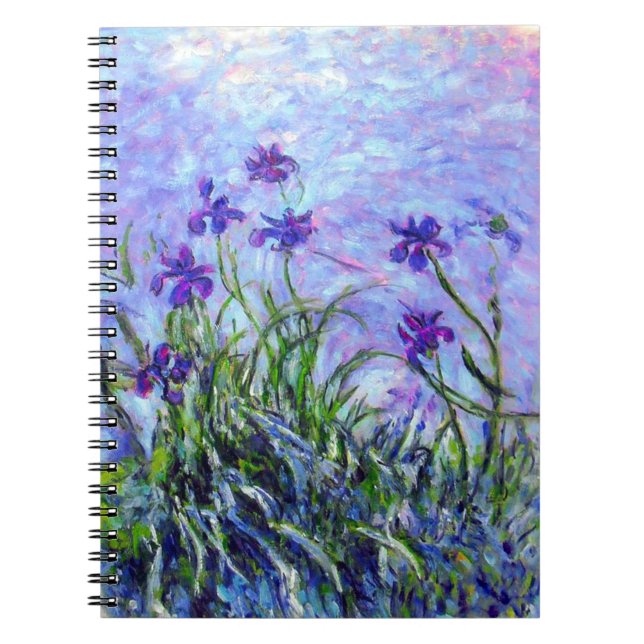 Monet Lilac Irises Notebook (Front)