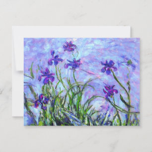 Monet Lilac Irises Postcard