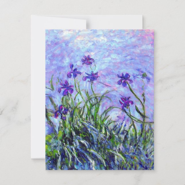 Monet Lilac Irises Save The Date (Front)