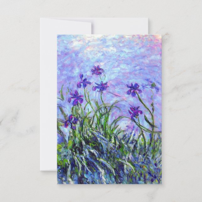 Monet Lilac Irises Save The Date (Front)