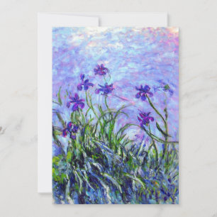 Monet Lilac Irises Save The Date Card