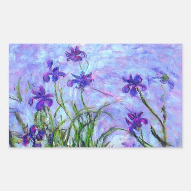Monet Lilac Irises Sticker (Front)