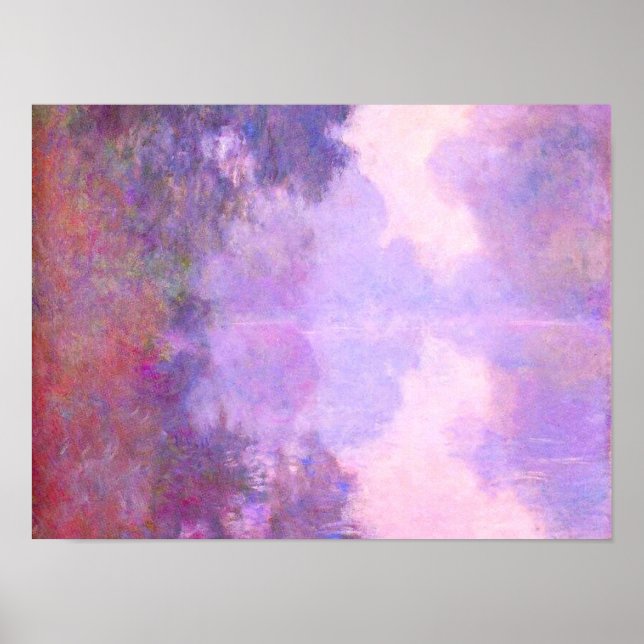 Monet - Misty Morning on the Seine Poster (Front)