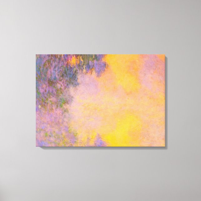 Monet - Misty Morning on the Seine, Sunrise Canvas Print (Front)