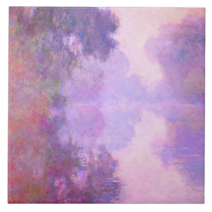 Monet - Misty Morning on the Seine Tile