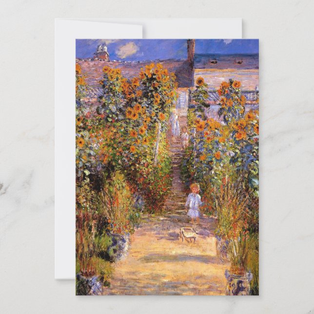 Monet - Monet's Garden at Vetheuil Card (Front)