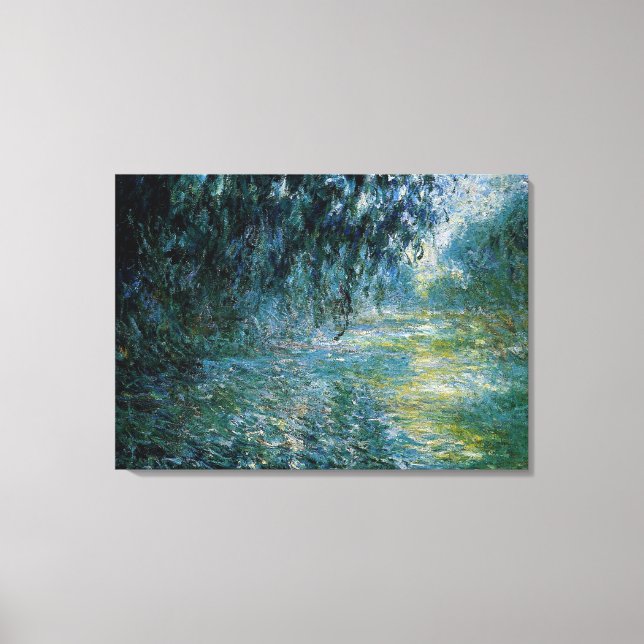 Monet - Morning on the Seine in the Rain Canvas Print (Front)