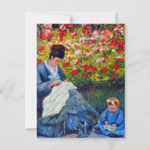 Monet Mother and Child in Garden Invitation