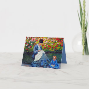 Monet Mother and Child in Garden Invitation
