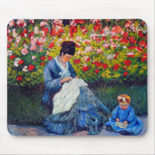Monet Mother and Child in Garden Mouse Pad