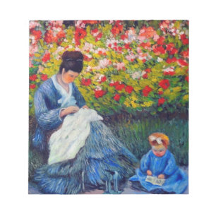 Monet Mother and Child in Garden Notepad