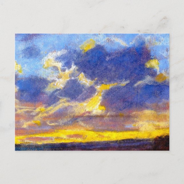 Monet - Nightfall, famous painting,  Postcard (Front)