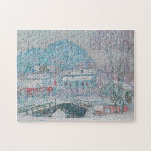 Monet - Norway, Sandviken Village in the Snow Jigsaw Puzzle (Horizontal)
