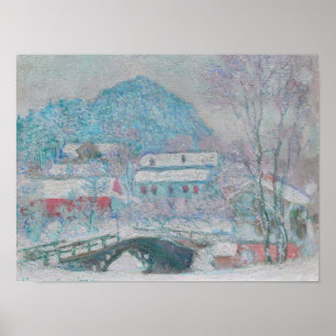Monet - Norway, Sandviken Village in the Snow Poster