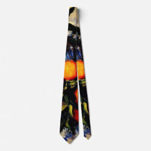 Monet - Orange Branch Bearing Fruit Tie